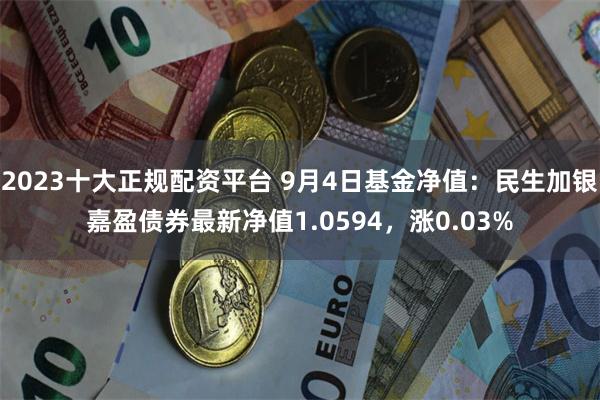 2023十大正规配资平台 9月4日基金净值：民生加银嘉盈债券最新净值1.0594，涨0.03%