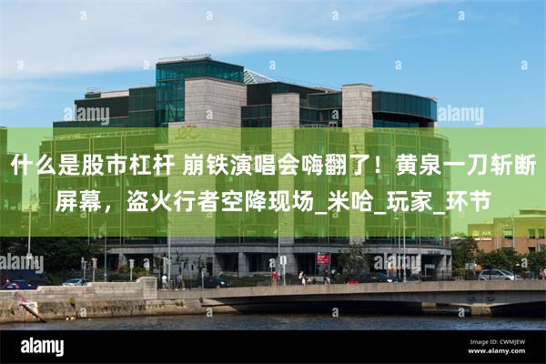 什么是股市杠杆 崩铁演唱会嗨翻了！黄泉一刀斩断屏幕，盗火行者空降现场_米哈_玩家_环节