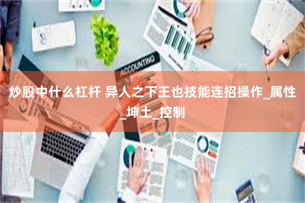 炒股中什么杠杆 异人之下王也技能连招操作_属性_坤土_控制
