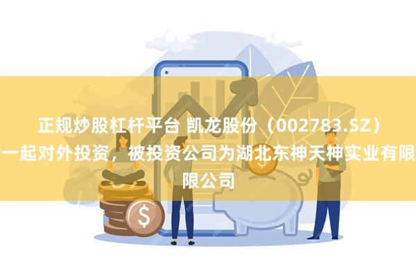 正规炒股杠杆平台 凯龙股份（002783.SZ）新增一起对外投资，被投资公司为湖北东神天神实业有限公司