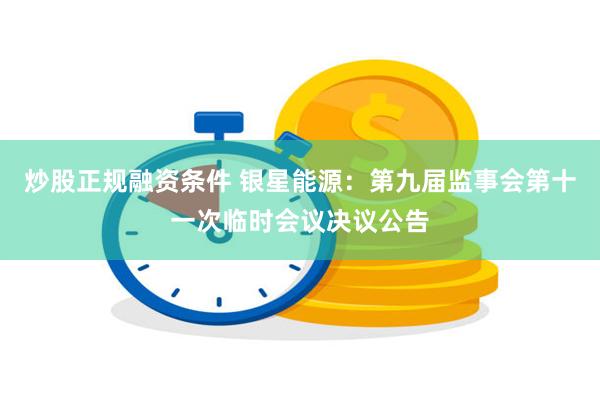 炒股正规融资条件 银星能源：第九届监事会第十一次临时会议决议公告