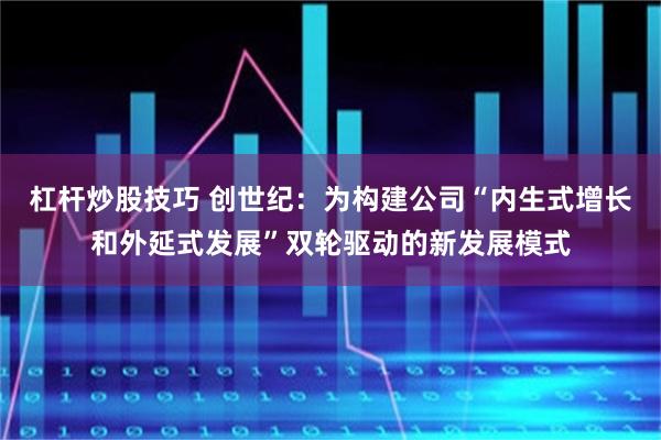 杠杆炒股技巧 创世纪：为构建公司“内生式增长和外延式发展”双轮驱动的新发展模式