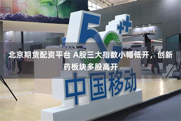 北京期货配资平台 A股三大指数小幅低开，创新药板块多股高开