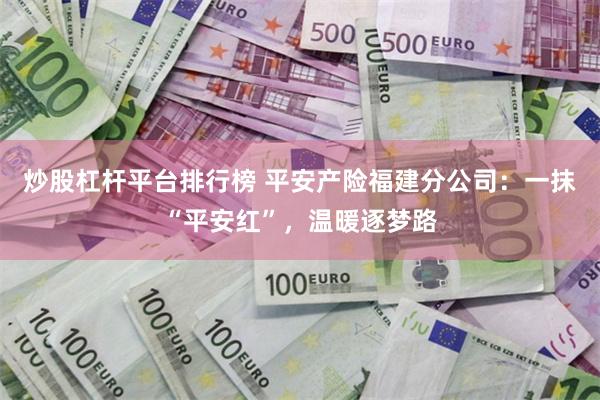 炒股杠杆平台排行榜 平安产险福建分公司：一抹“平安红”，温暖逐梦路