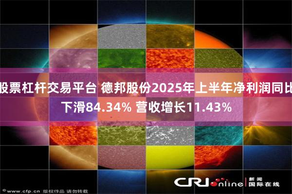 股票杠杆交易平台 德邦股份2025年上半年净利润同比下滑84.34% 营收增长11.43%