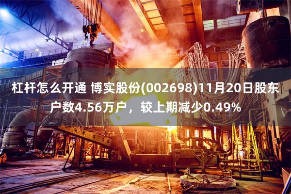杠杆怎么开通 博实股份(002698)11月20日股东户数4.56万户,较上期减少0.49%