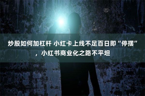 炒股如何加杠杆 小红卡上线不足百日即“停摆”，小红书商业化之路不平坦