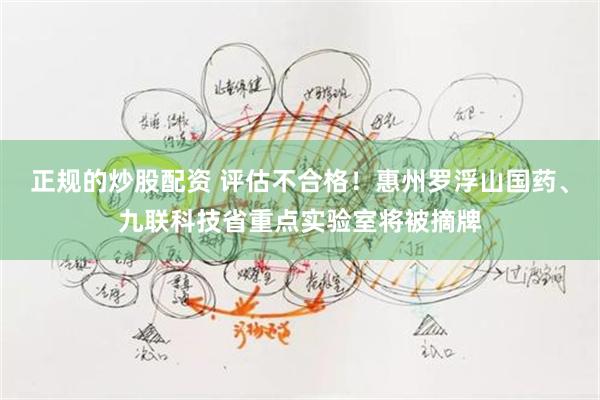 正规的炒股配资 评估不合格!惠州罗浮山国药、九联科技省重点实验室将被摘牌