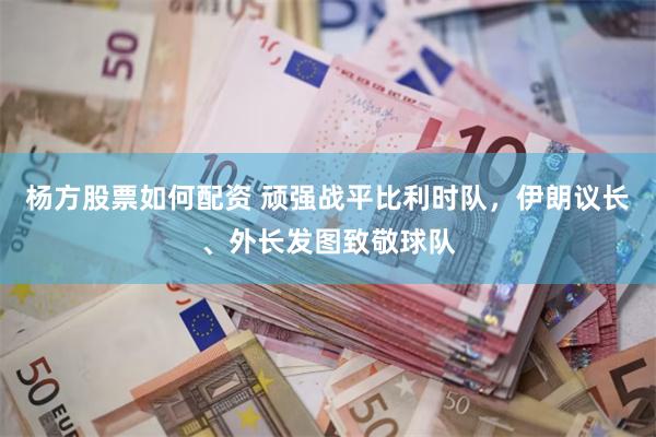 杨方股票如何配资 顽强战平比利时队，伊朗议长、外长发图致敬球队