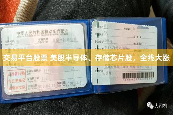 交易平台股票 美股半导体、存储芯片股，全线大涨