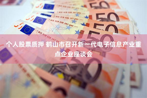 个人股票质押 鹤山市召开新一代电子信息产业重点企业座谈会